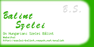 balint szelei business card